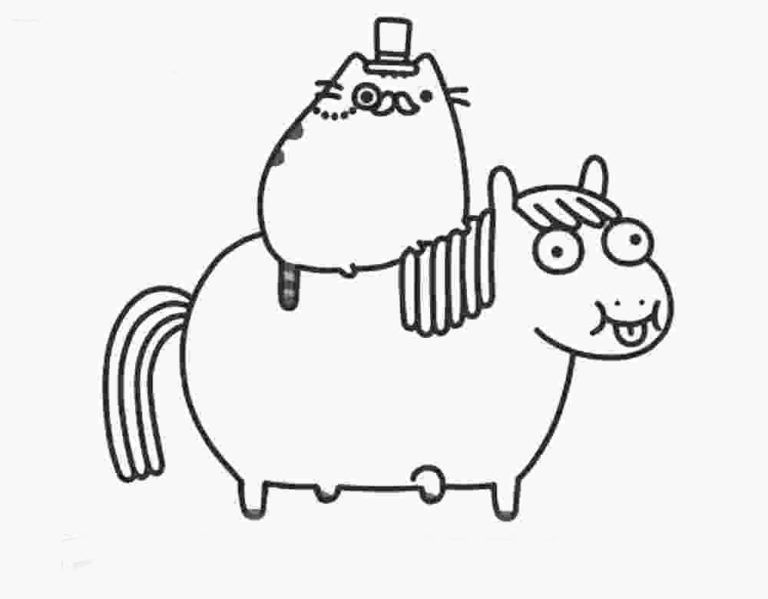 Coloriage Pusheen Pi Ces Impression Gratuite