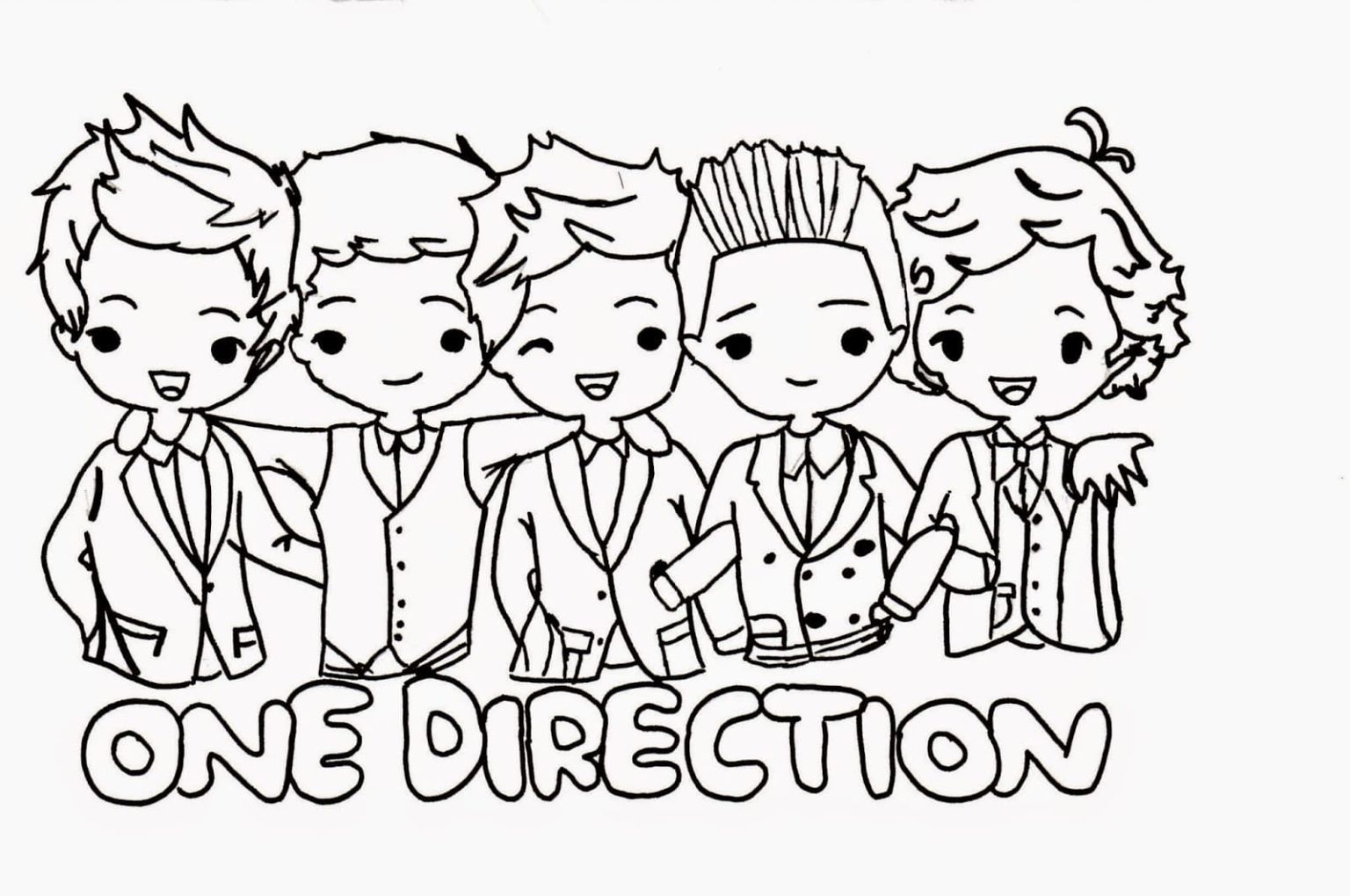 Desenhos De One Direction Para Colorir Imprima Gratuitamente