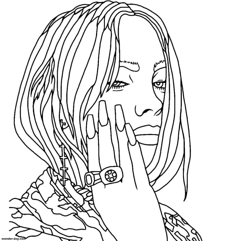 Billie Eilish Colouring Sheets Images And Photos Finder