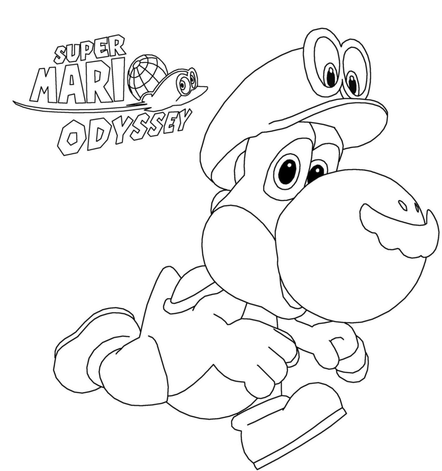 Disegni Da Colorare Yoshi Stampa Dinosaur Da Mario
