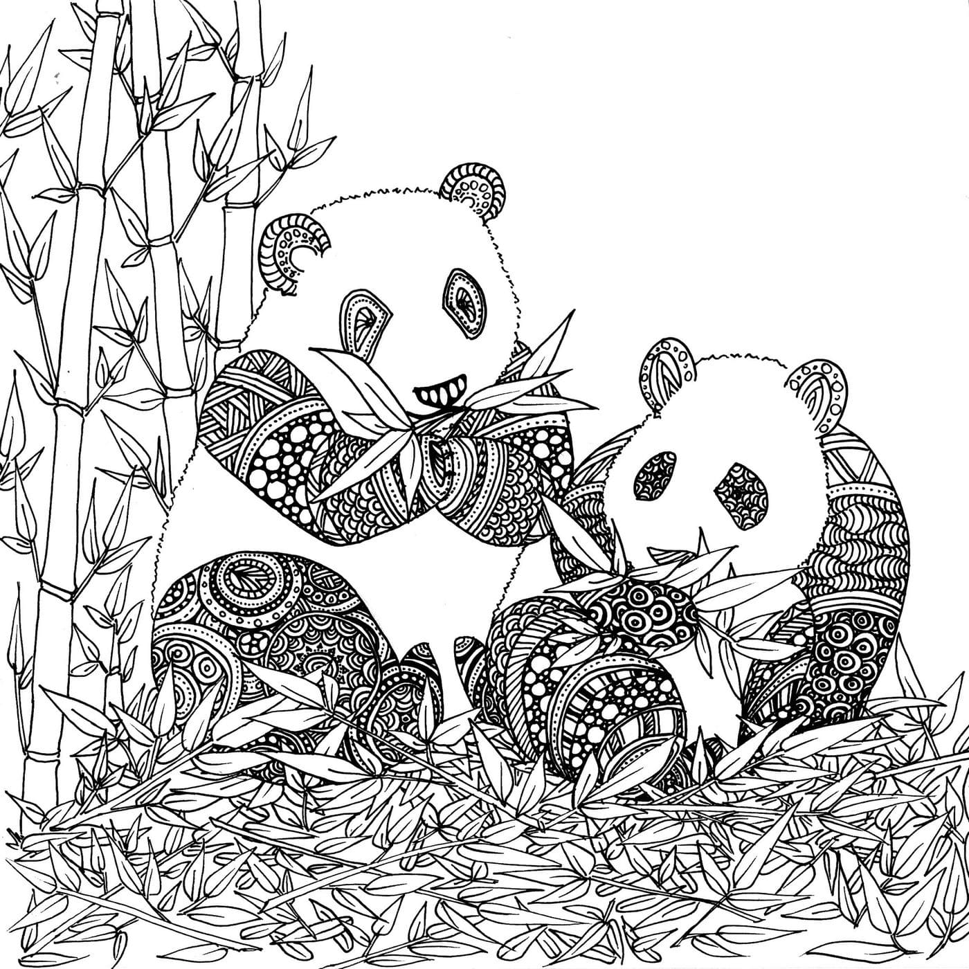 Ausmalbilder Panda zum Drucken WONDER DAY Ausmalbilder für Kinder