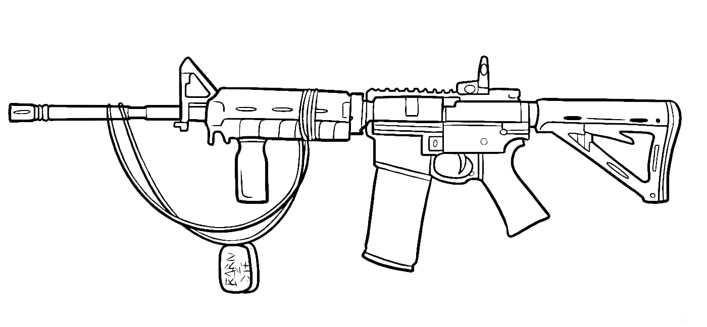 Мп5 пистолет пулемет раскраска