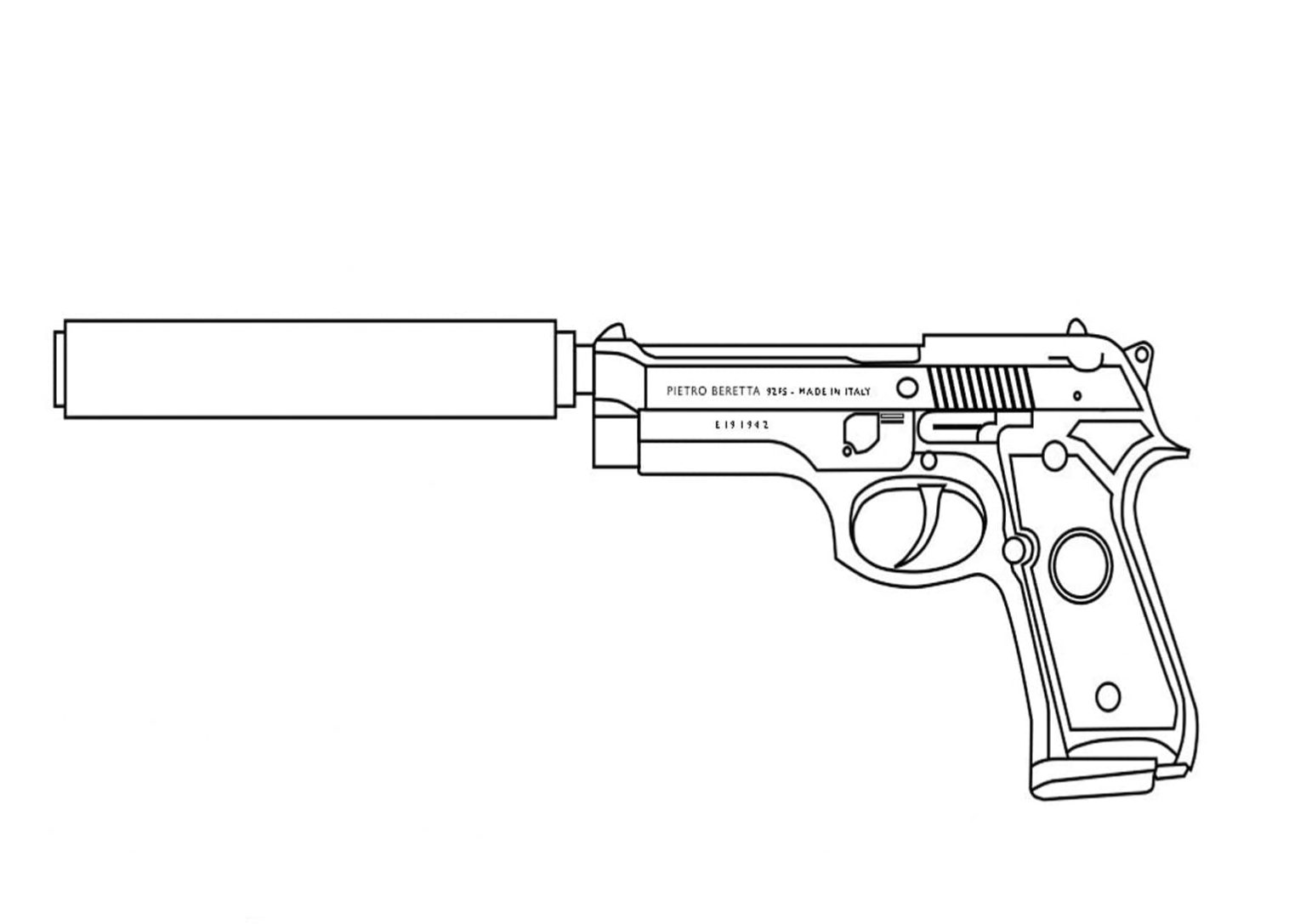 Чертеж пистолета g22