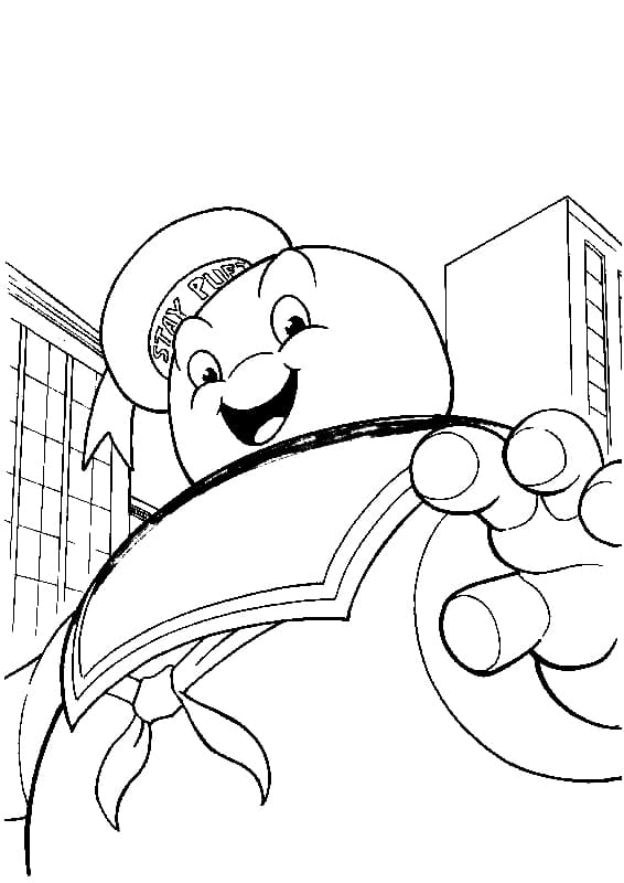 Ghostbusters Stay Puft Marshmallow Man Coloring Pages Sketch Coloring Page
