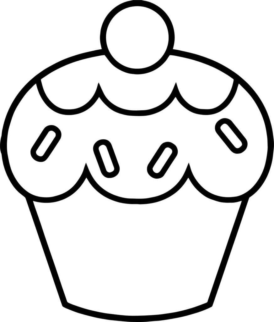 Desenhos de Cupcake para colorir. As melhores imagens de doces aqui