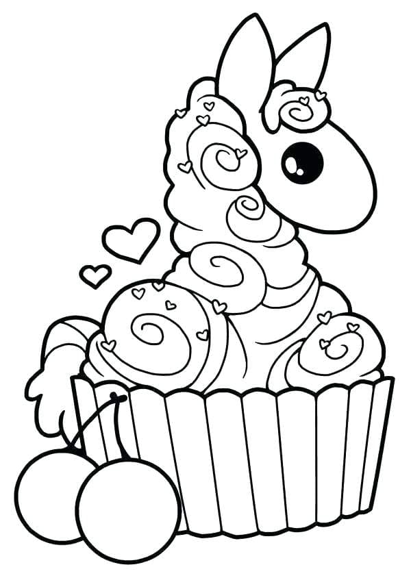 Desenhos de Cupcake para colorir. As melhores imagens de doces aqui