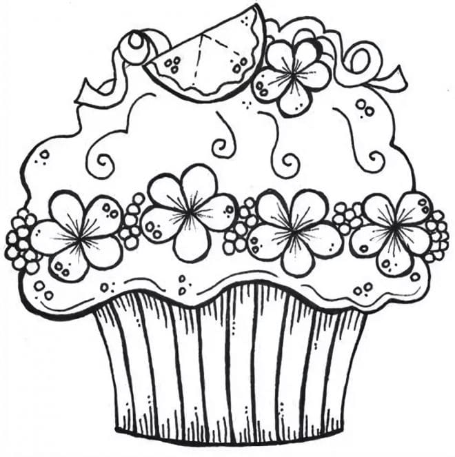 Disegni di Cupcake da colorare. Le migliori immagini di dolci qui