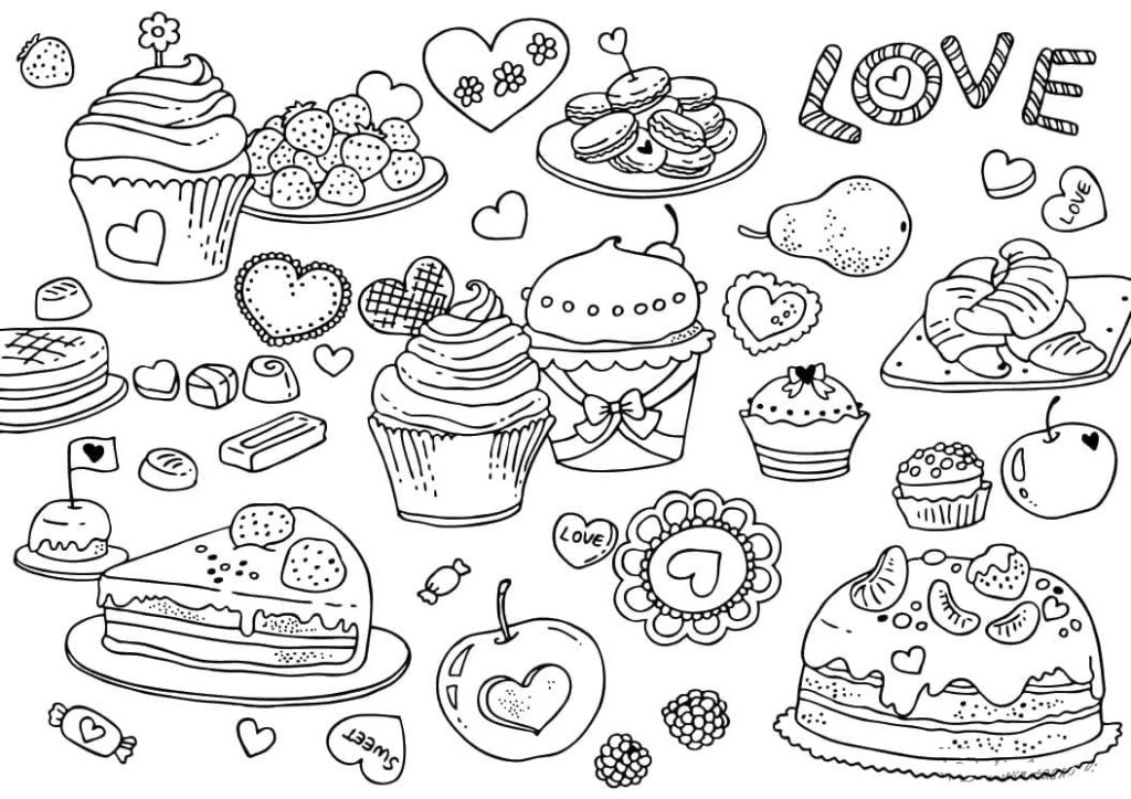 Ausmalbilder Cupcake. Die besten Bilder von Süßigkeiten hier