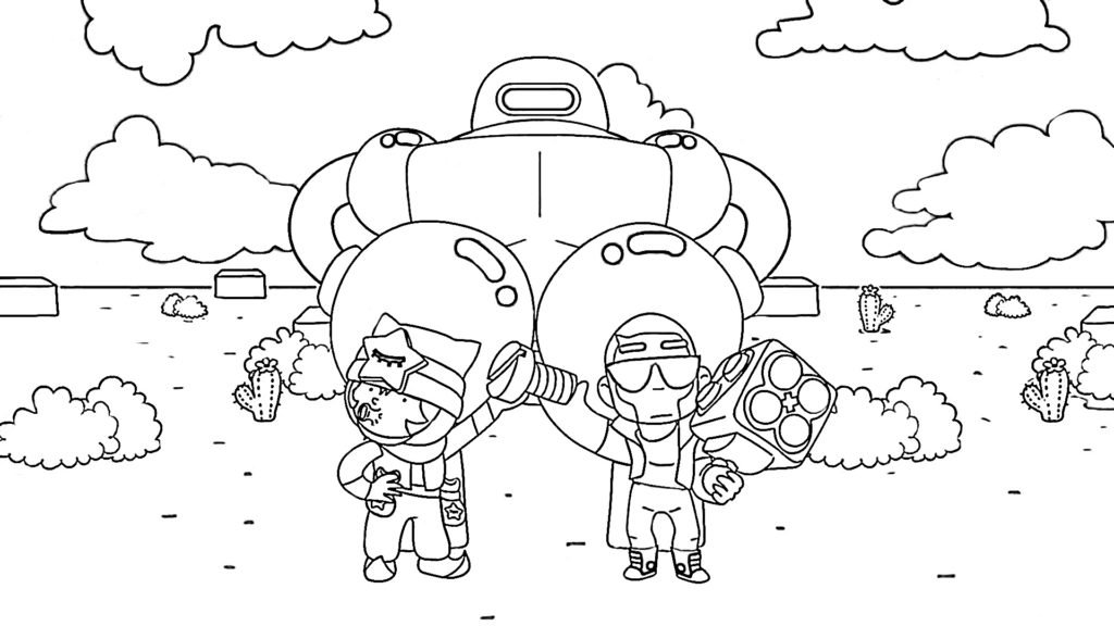 Coloring pages Brawl Stars. Print 100 new images