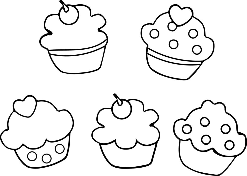 Disegni di Cupcake da colorare. Le migliori immagini di dolci qui