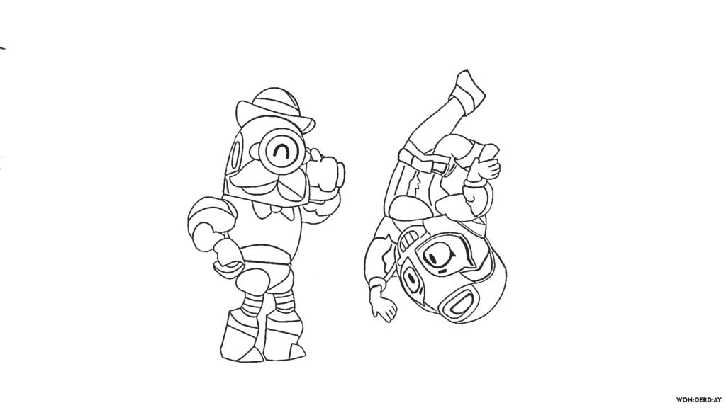 Desenhos para colorir Max Brawl Stars. Coleção exclusiva