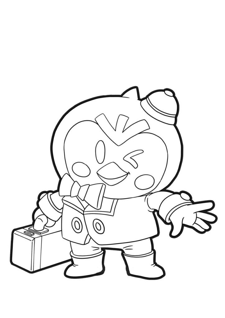 Coloring Pages Mr. P Brawl Stars. Print for free