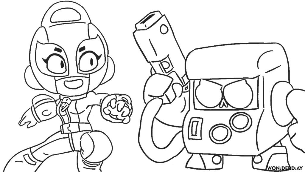 Coloring pages Max Brawl Stars. Unique collection