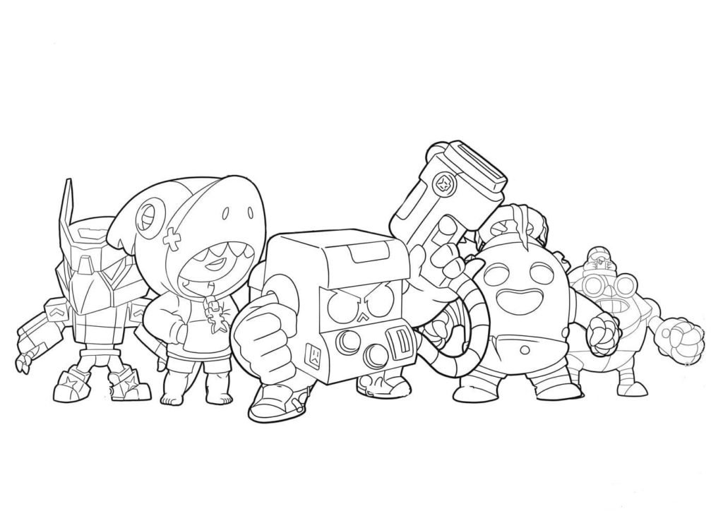 Coloring Pages Mr. P Brawl Stars. Print for free