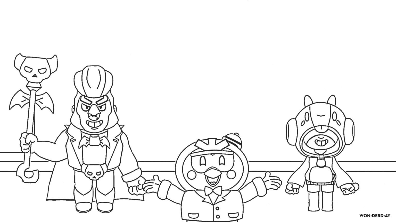 Coloring Pages Mr. P Brawl Stars. Print for free | WONDER DAY ...