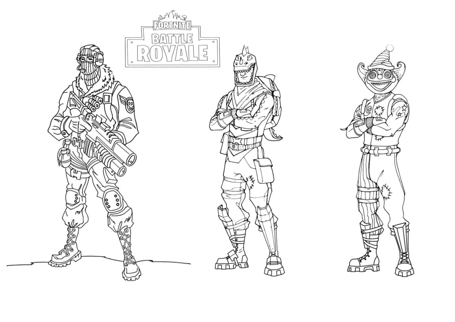 Ausmalbilder Fortnite. 200 Bilder zum Drucken