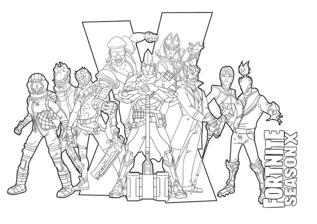 Fortnite Coloring Pages. 