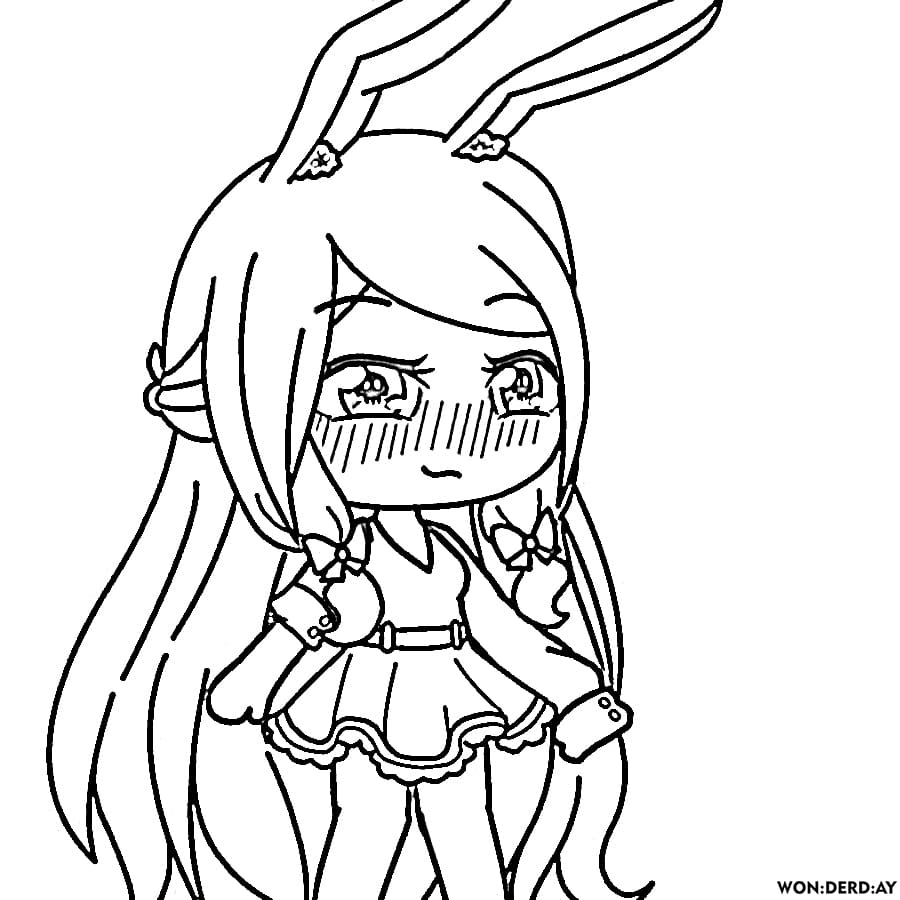 Desenhos para colorir de personagem feminina Gacha Life - Desenhos para  colorir gratuitos para impressão