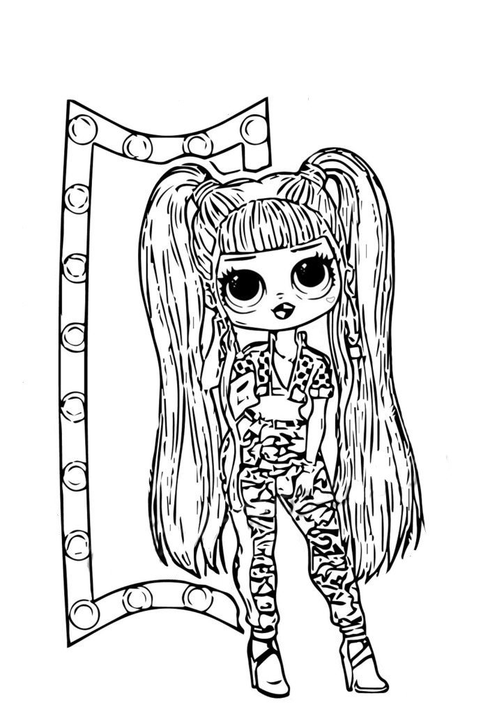 LOL Surprise OMG Coloring Book Miss Independent  Folhas para colorir,  Desenhos tumblr para colorir, Desnhos para colorir