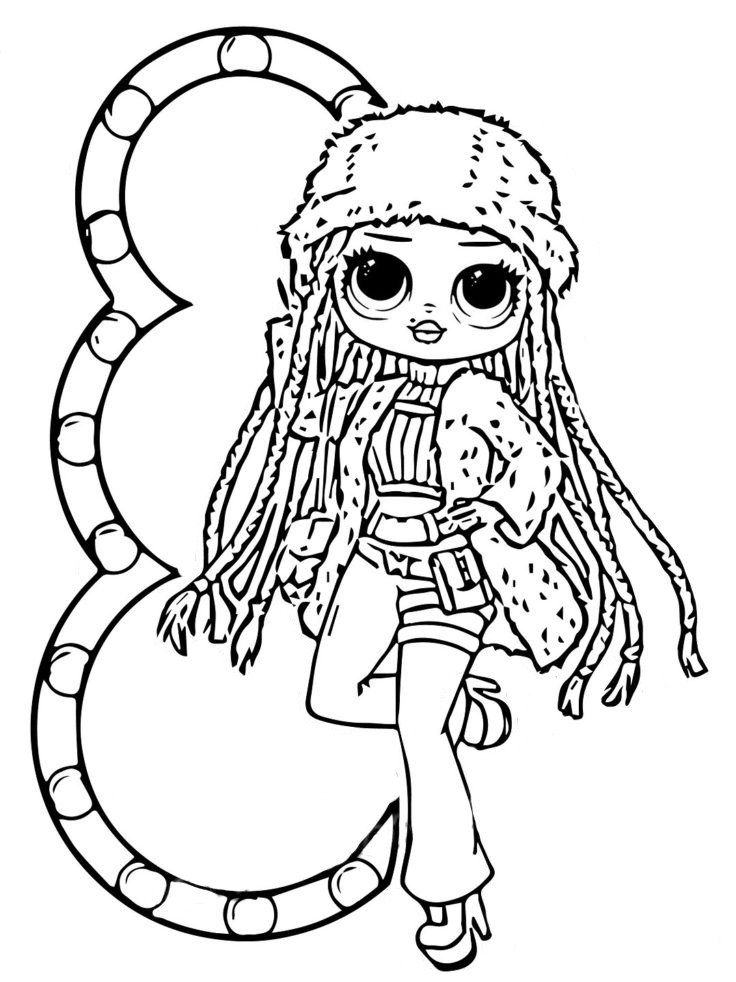 Desenhos para colorir LOL OMG Dollie Winter Disco - Desenhos para