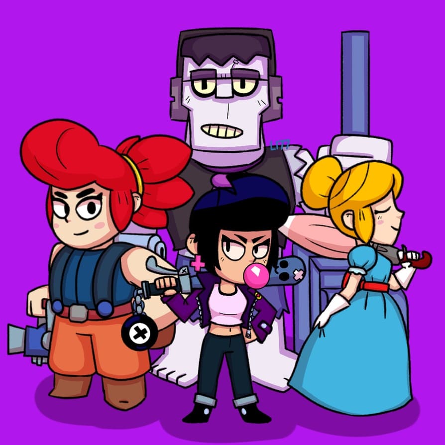 Images Brawl Stars. Sandy, Spike, Leon, 8 bit and other heroes