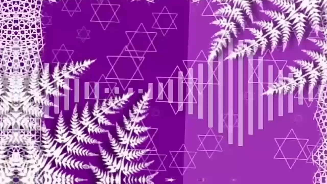Purple background with fern Gacha Life. 