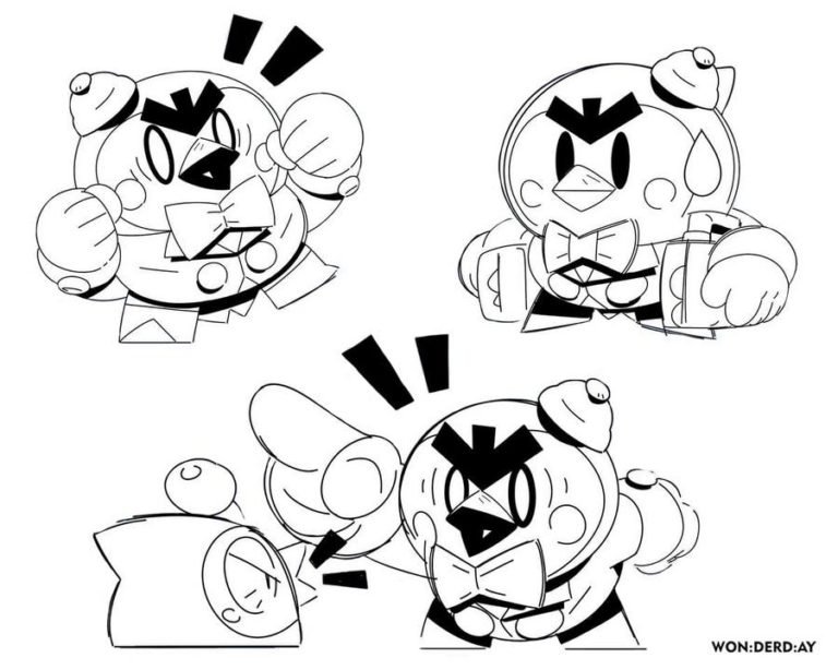 Coloring Pages Mr. P Brawl Stars. Print for free | WONDER DAY — Coloring pages for children and ...