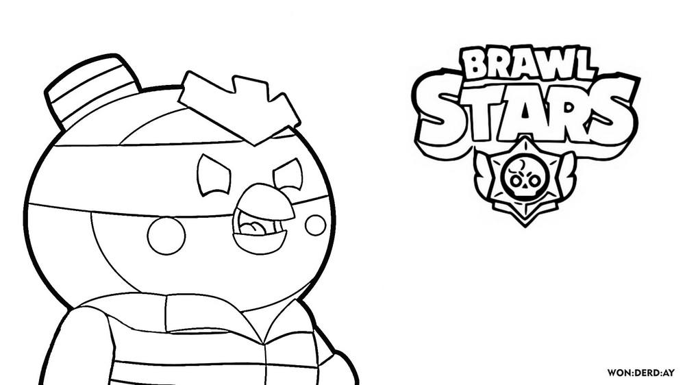 Disegni da colorare Mr. P Brawl Stars. Stampa gratis