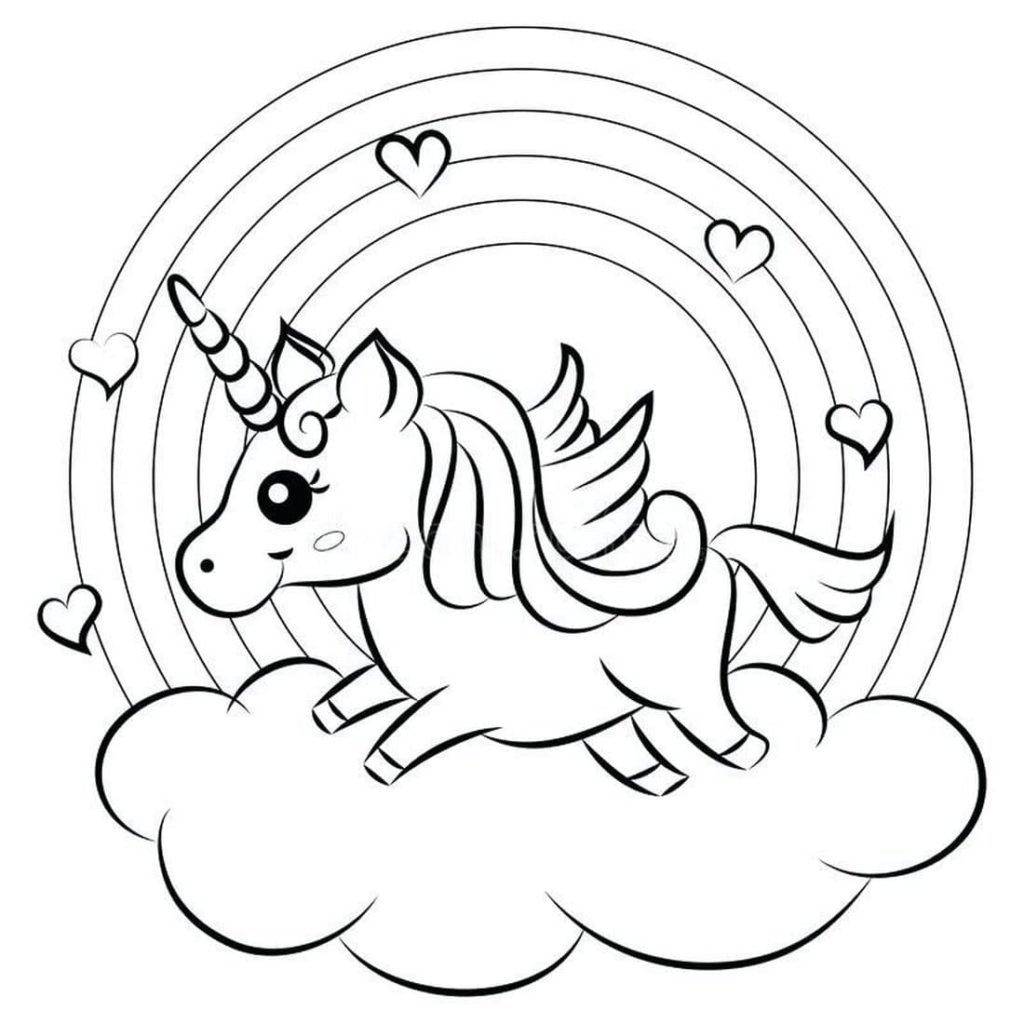 Dibujos Para Colorear Arcoiris Pony En El Arcoiris Imprimir Para