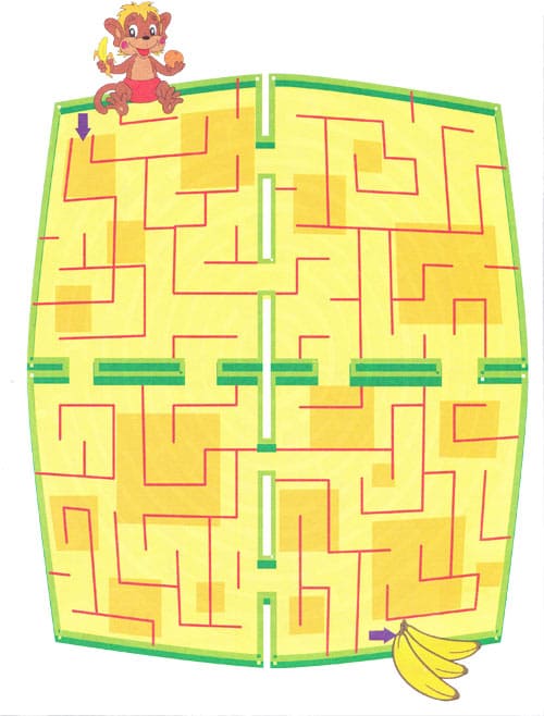 Labirintos coloridos para crianças