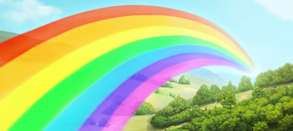 Ausmalbilder Regenbogen. Drucken für Kinder