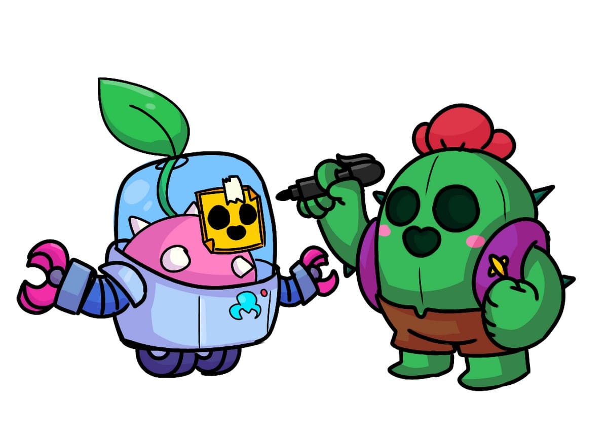 Images Of Sprout Brawl Stars History Of Occurrence The Robot - dessin de brawl stars spike