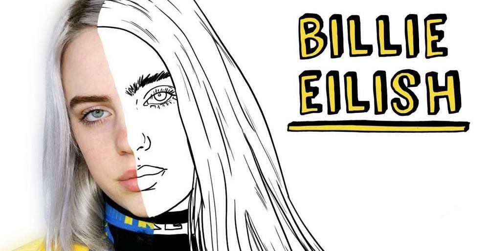 Desenhos para colorir Billie Eilish. Imprima gratuitamente