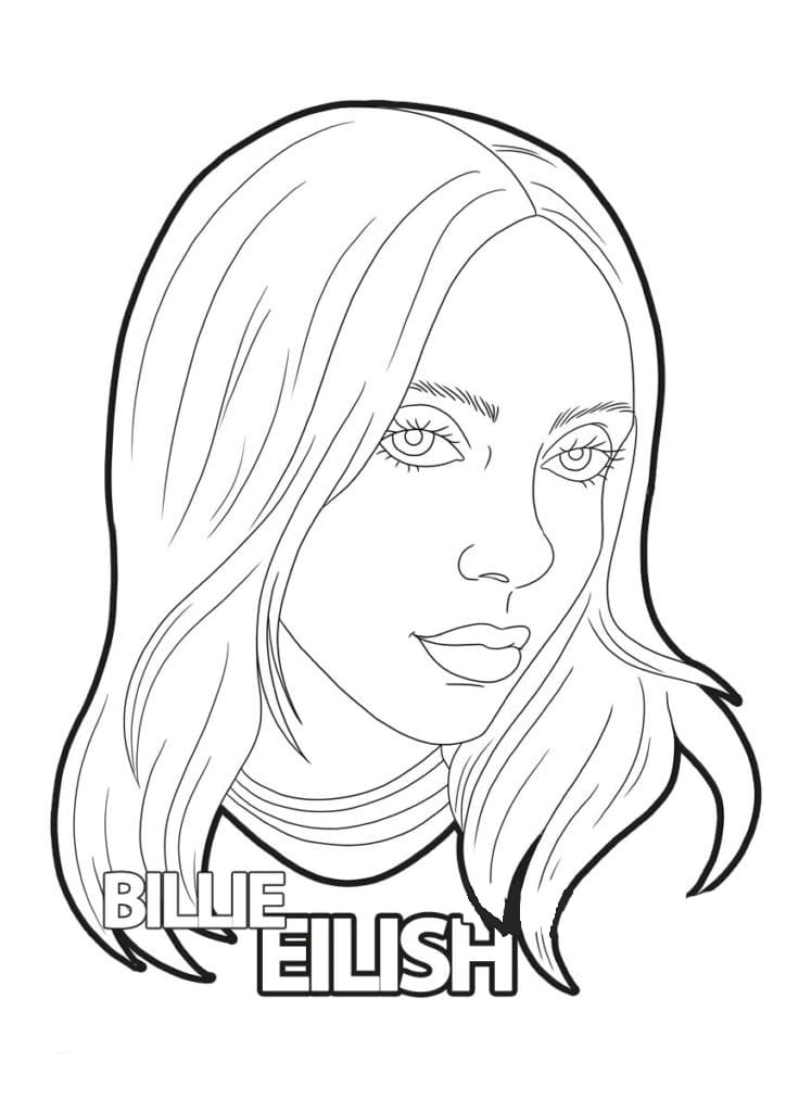 Dibujos para colorear Billie Eilish. Descargar o imprimir gratis