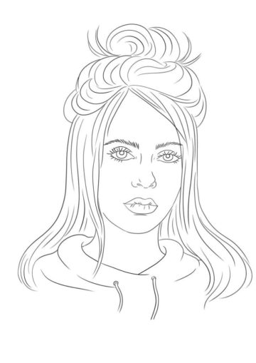 Download Coloring Pages Billie Eilish. Download or print for free