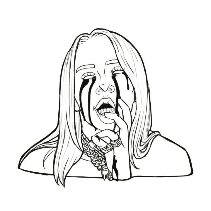 Download Coloring Pages Billie Eilish. Download or print for free