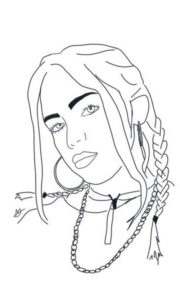 Download Coloring Pages Billie Eilish. Download or print for free