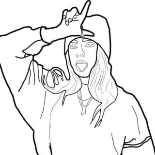 Coloring Pages Billie Eilish. Download or print for free