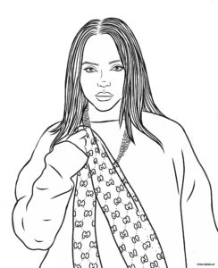 Coloring Pages Billie Eilish. Download or print for free