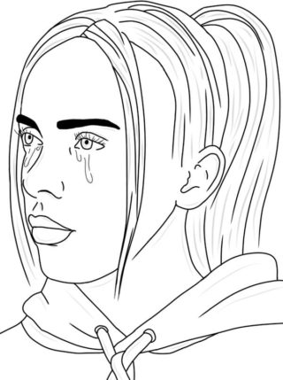 Download Coloring Pages Billie Eilish. Download or print for free