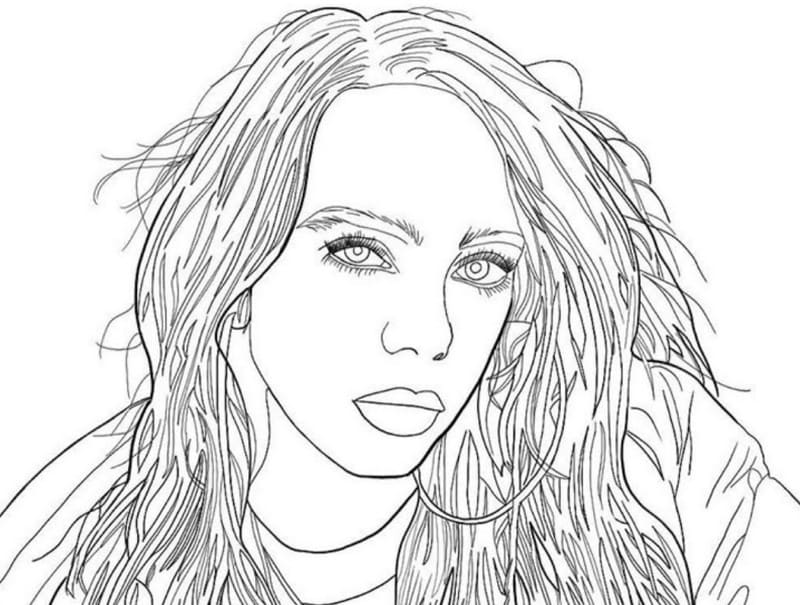 Coloring Pages Billie Eilish. Download or print for free
