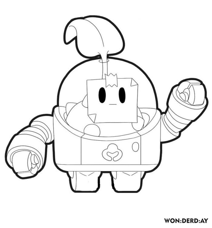 Coloriage Wally Brawl Stars. Imprimer exclusives images