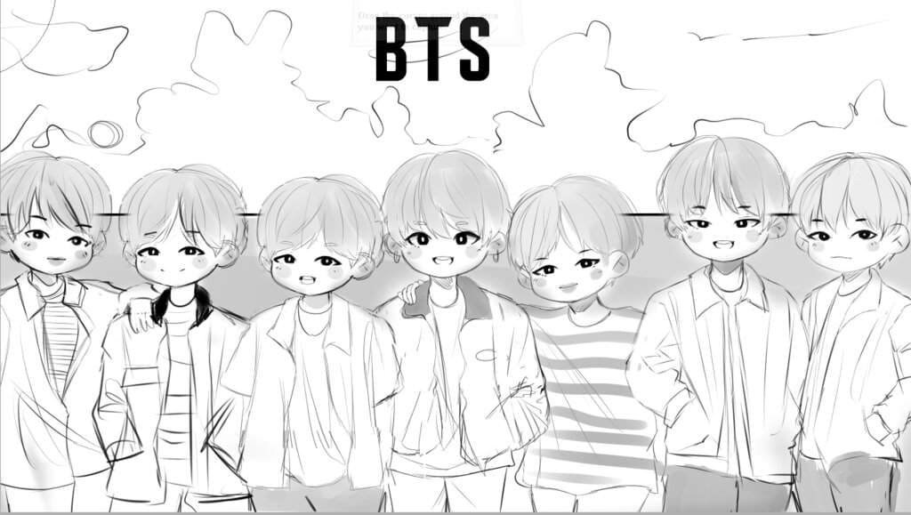 Download BTS Coloring Pages. Print for free 120 Unique Images