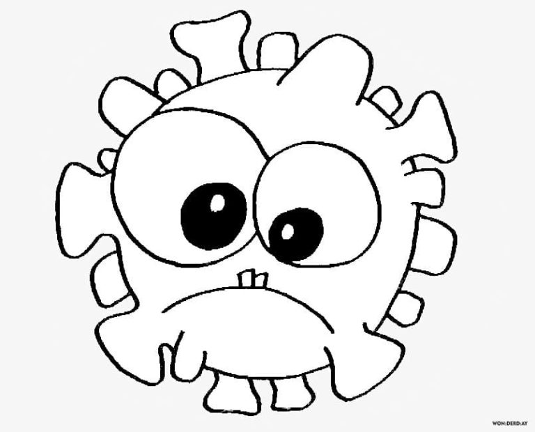Dibujos para colorear de Coronavirus para niños. Imprimir A4