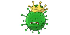 Ausmalbilder Coronavirus für Kinder. Drucken Sie im A4