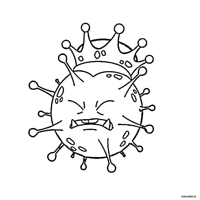 Disegni da colorare Coronavirus per bambini. Stampa A4