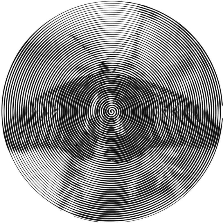 Coloriage Spiroglyphics. Cercle en spirale. Imprimer gratuitement