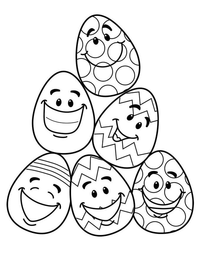 Disegni da colorare di uova di Pasqua