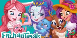 Disegni da colorare Enchantimals. Ragazze e i loro animali domestici