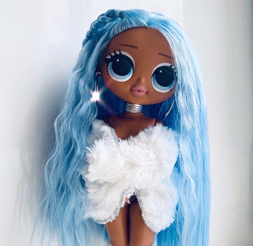 lol blue hair doll